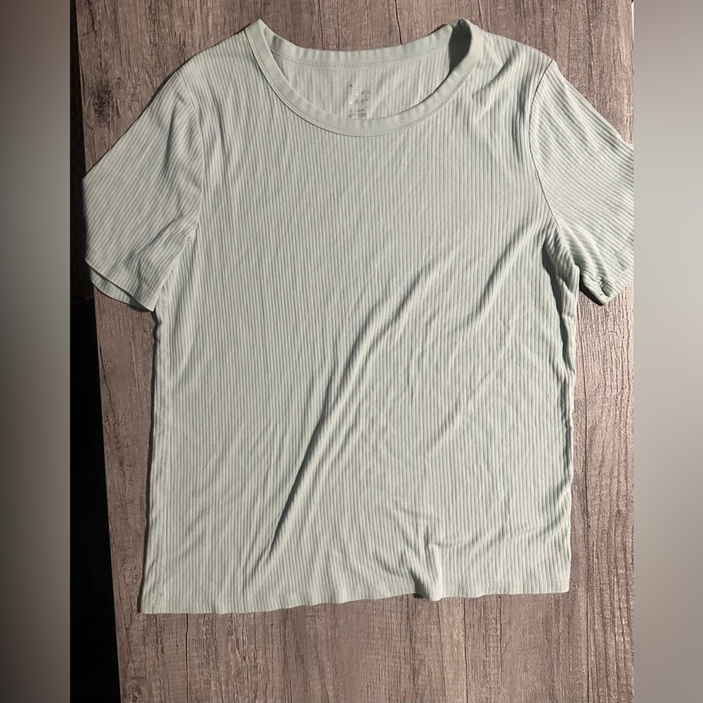 A new day Light Blue Ribbed Tee Size XXL
